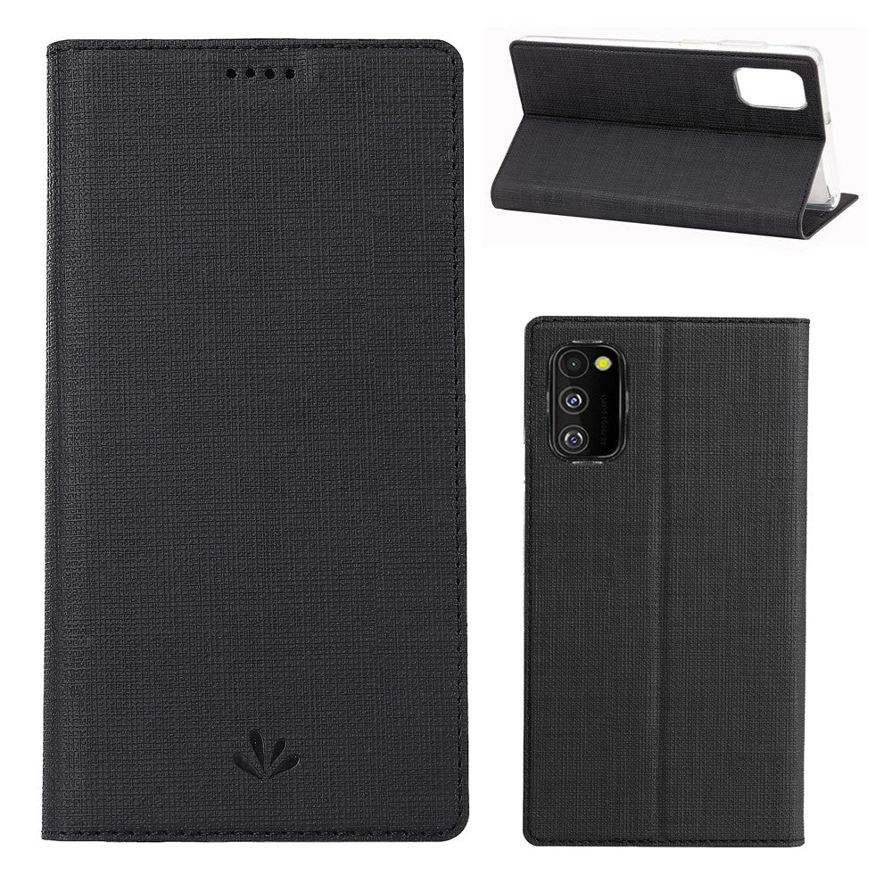 VILI DMX Card Holder Leather Stand Shell Phone Cover for Samsung Galaxy A41 (Global Version)