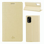 VILI DMX Card Holder Leather Stand Shell Phone Cover for Samsung Galaxy A41 (Global Version)