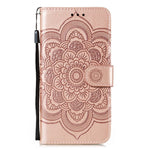 Imprint Mandala Flower Leather Shell for Samsung Galaxy A21s