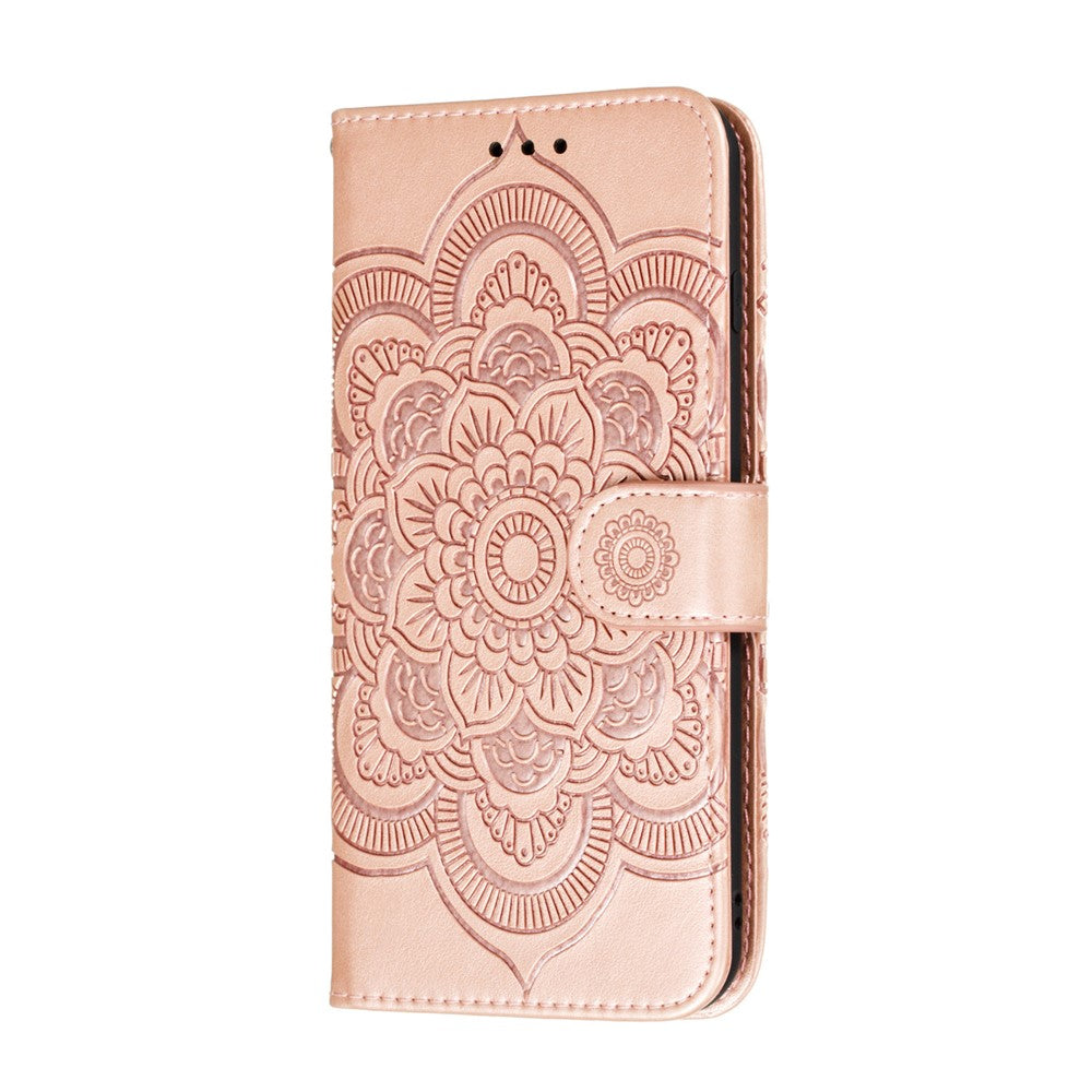 Imprint Mandala Flower Leather Shell for Samsung Galaxy A21s