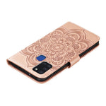 Imprint Mandala Flower Leather Shell for Samsung Galaxy A21s