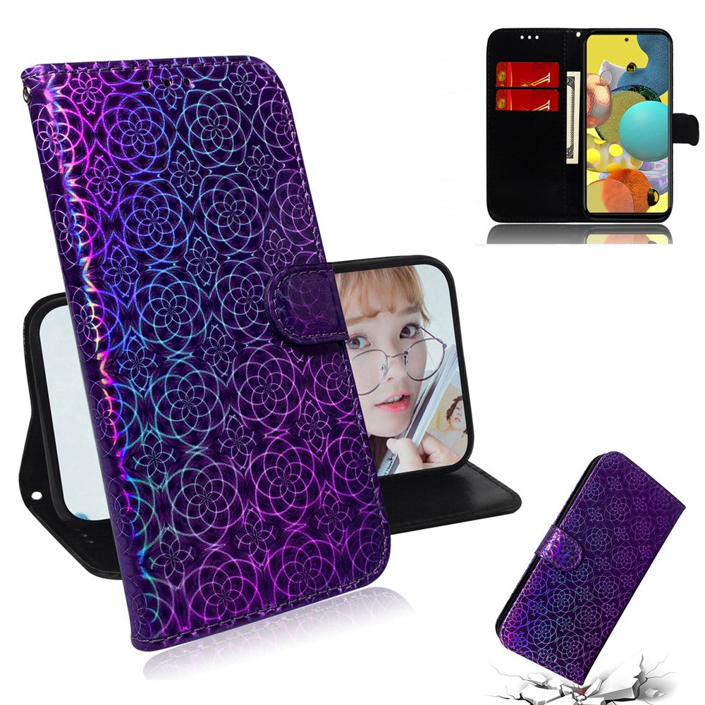 Flower Pattern Leather Stand Wallet Case for Samsung Galaxy A51 5G SM-A516