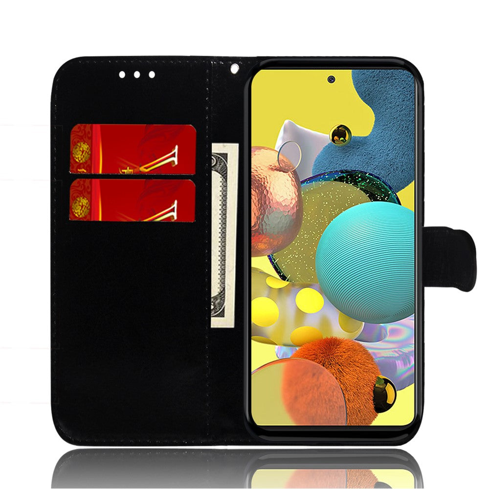 Flower Pattern Leather Stand Wallet Case for Samsung Galaxy A51 5G SM-A516