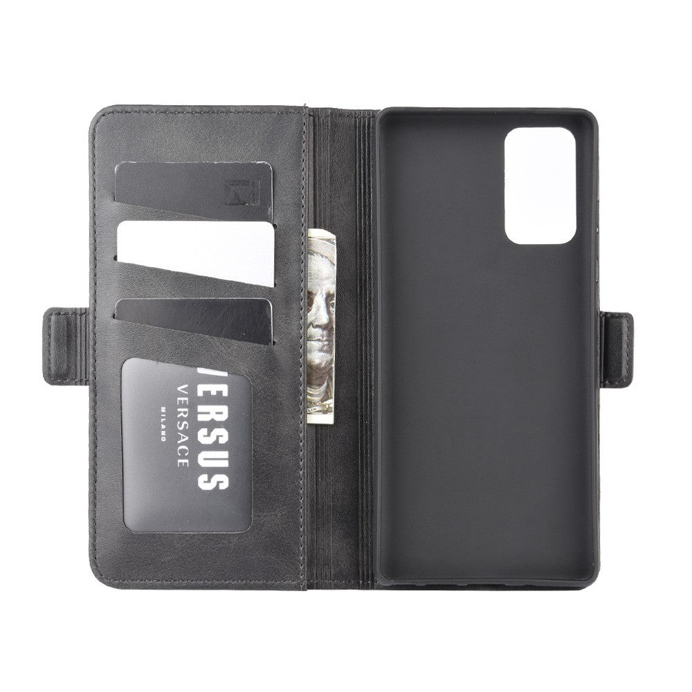 Magnet Adsorption Leather Wallet Stand Phone Case for Samsung Galaxy Note20 / Note20 5G