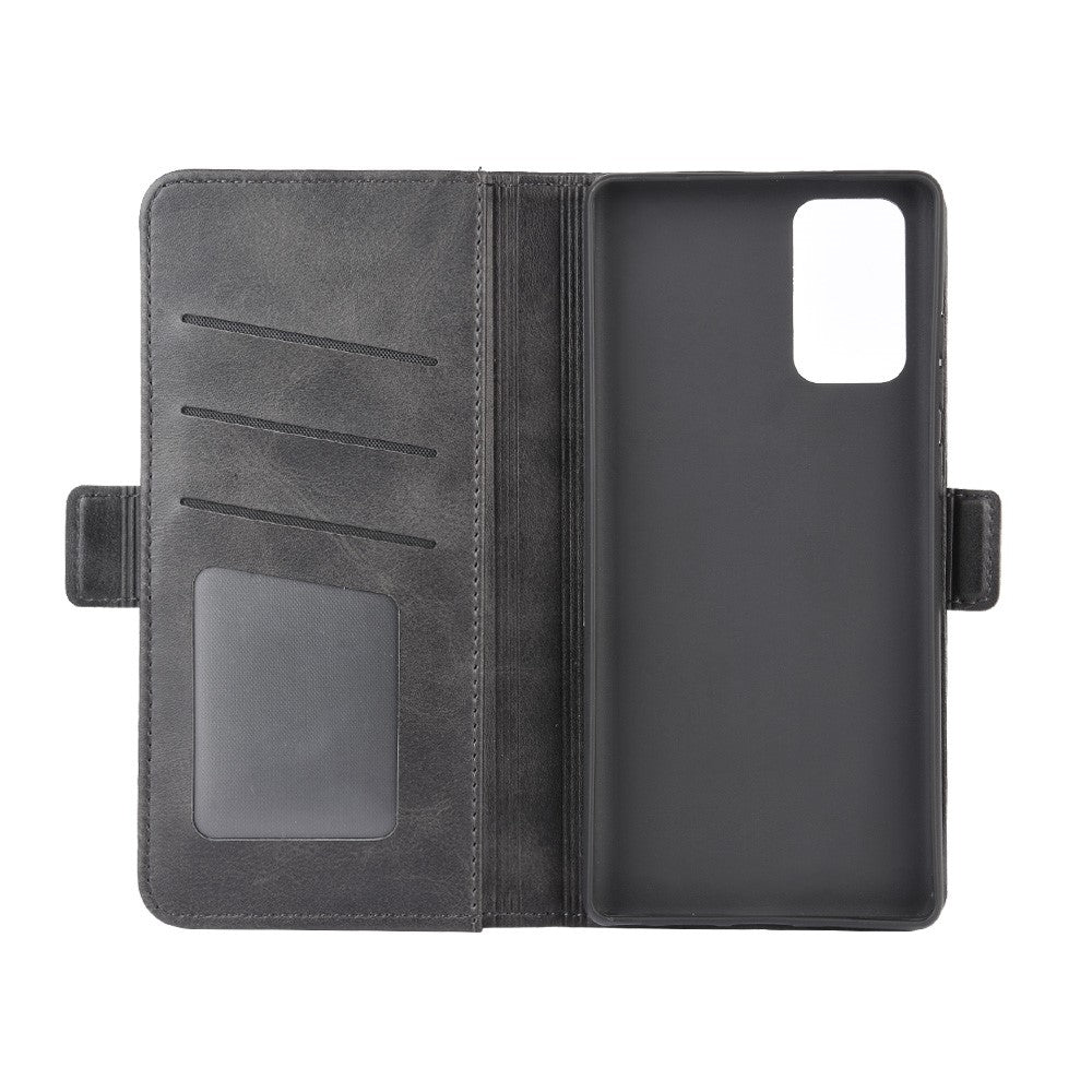 Magnet Adsorption Leather Wallet Stand Phone Case for Samsung Galaxy Note20 / Note20 5G