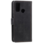 Vintage-stil sammensat cover med stander og læder-flip til Samsung Galaxy A21s