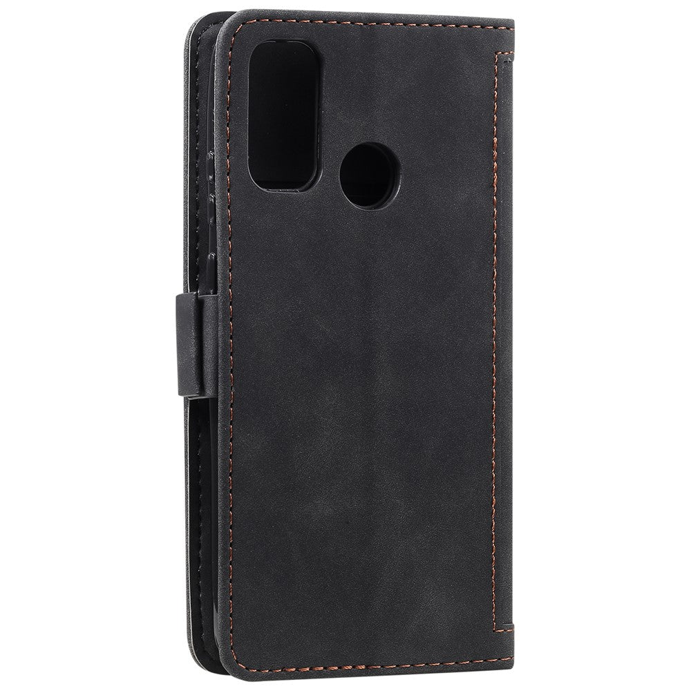 Vintage-stil sammensat cover med stander og læder-flip til Samsung Galaxy A21s