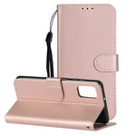 Solid Color Leather Wallet Back Cover for Samsung Galaxy A31