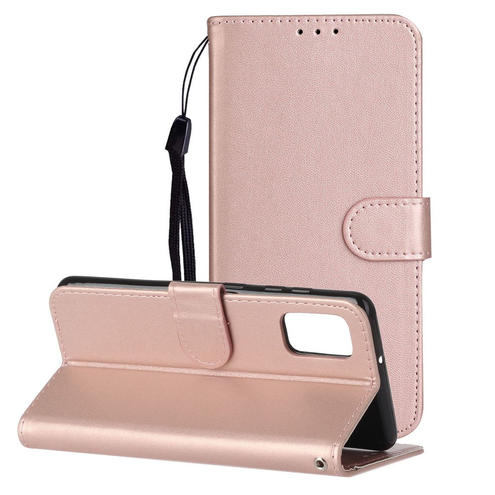 Solid Color Leather Wallet Back Cover for Samsung Galaxy A31