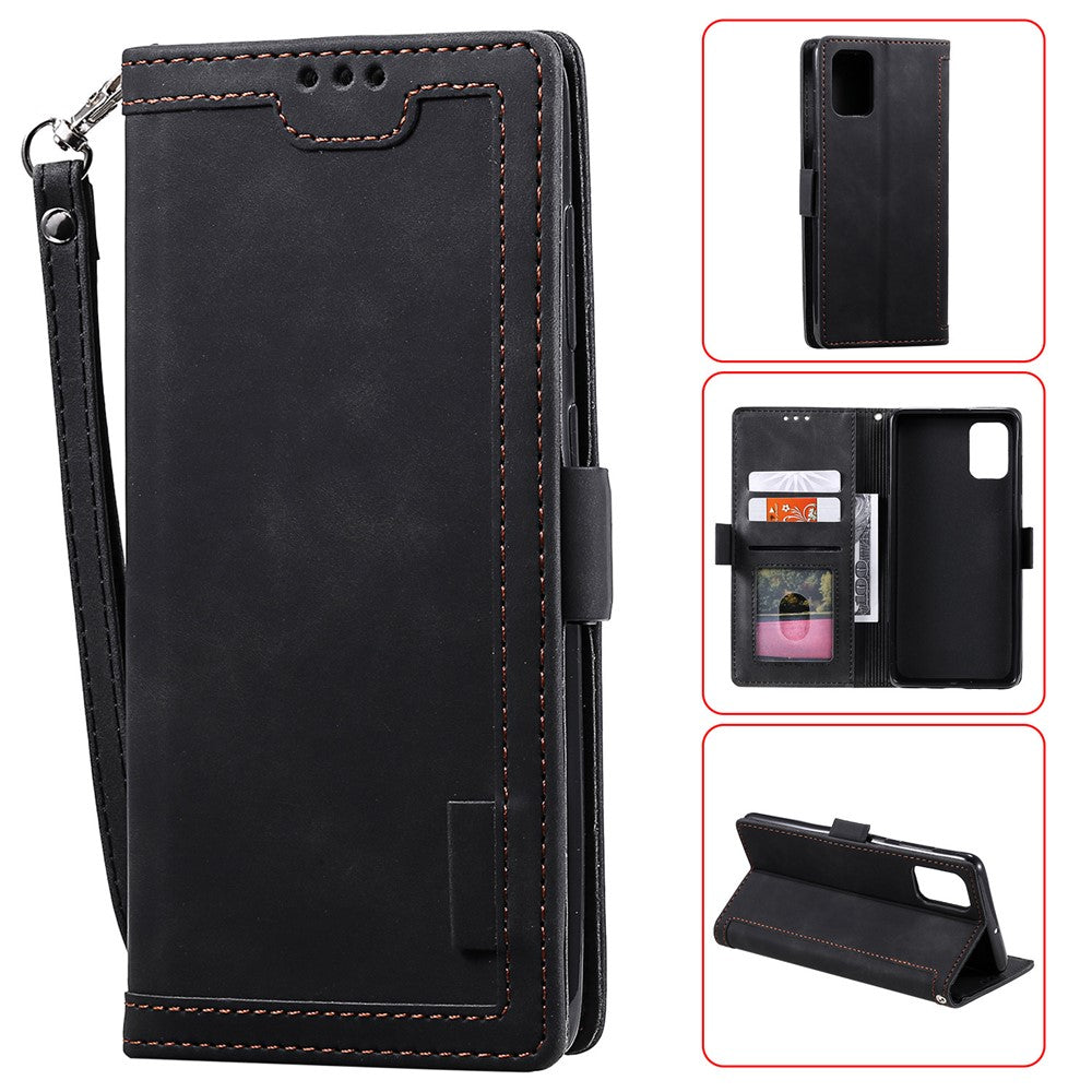 Retro Splejset Stil Pung Stativ Flip Lædercover til Samsung Galaxy Note20/Note20 5G