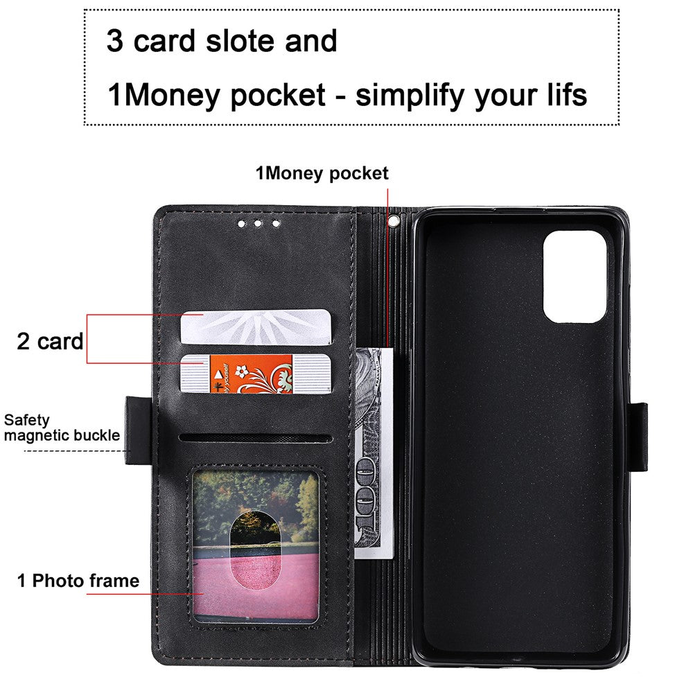Retro Splejset Stil Pung Stativ Flip Lædercover til Samsung Galaxy Note20/Note20 5G
