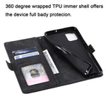 Retro Splejset Stil Pung Stativ Flip Lædercover til Samsung Galaxy Note20/Note20 5G