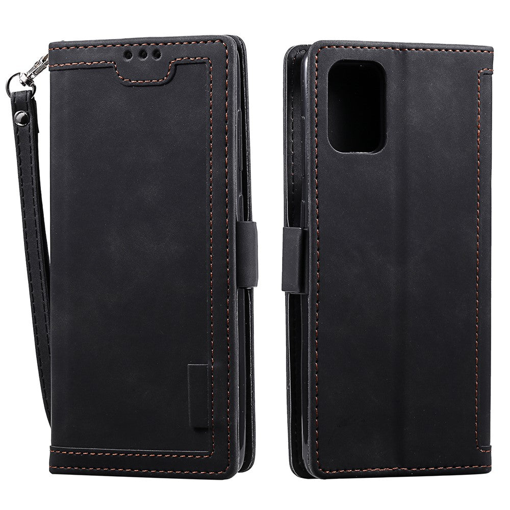 Retro Splejset Stil Pung Stativ Flip Lædercover til Samsung Galaxy Note20/Note20 5G