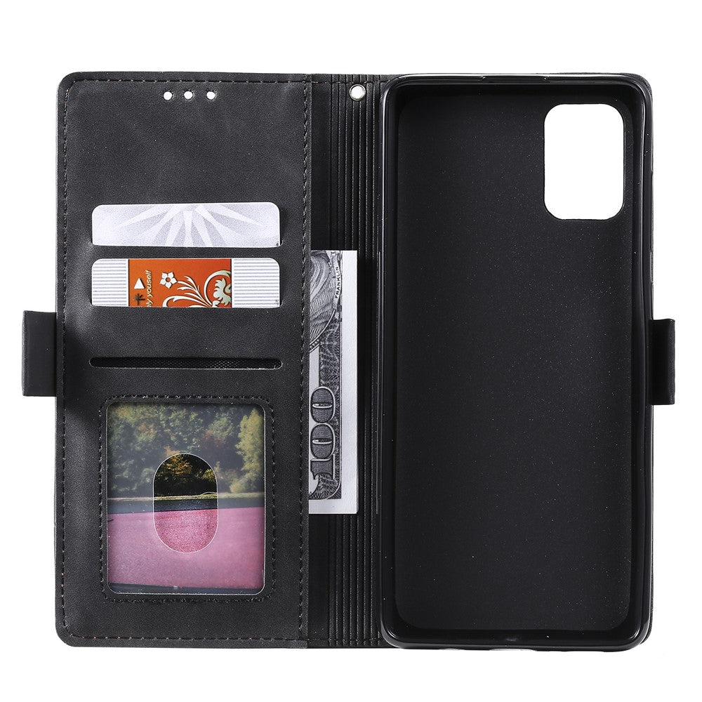 Retro Splejset Stil Pung Stativ Flip Lædercover til Samsung Galaxy Note20/Note20 5G