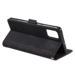 Retro Splejset Stil Pung Stativ Flip Lædercover til Samsung Galaxy Note20/Note20 5G