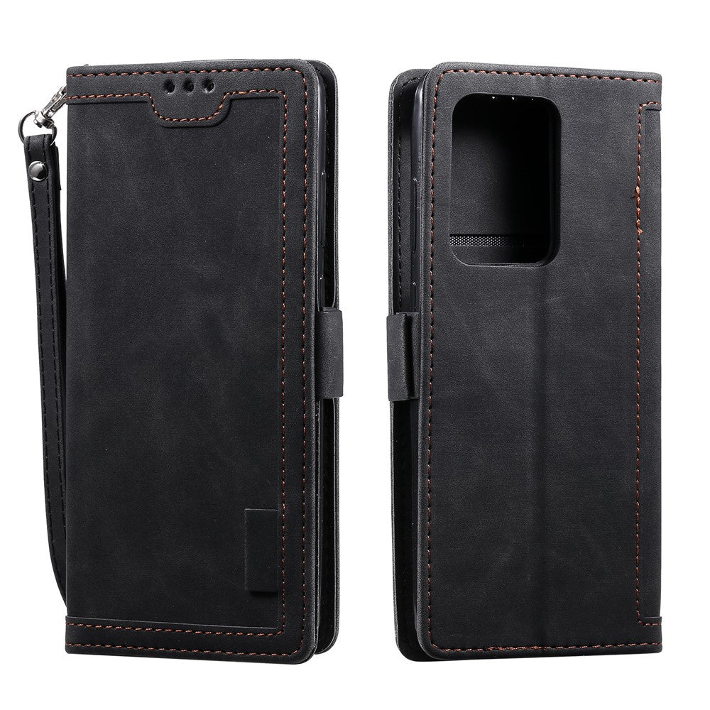 Retro Splicing Style Wallet Stand Flip Leather Case for Samsung Note 20 Ultra / Note 20 Ultra 5G