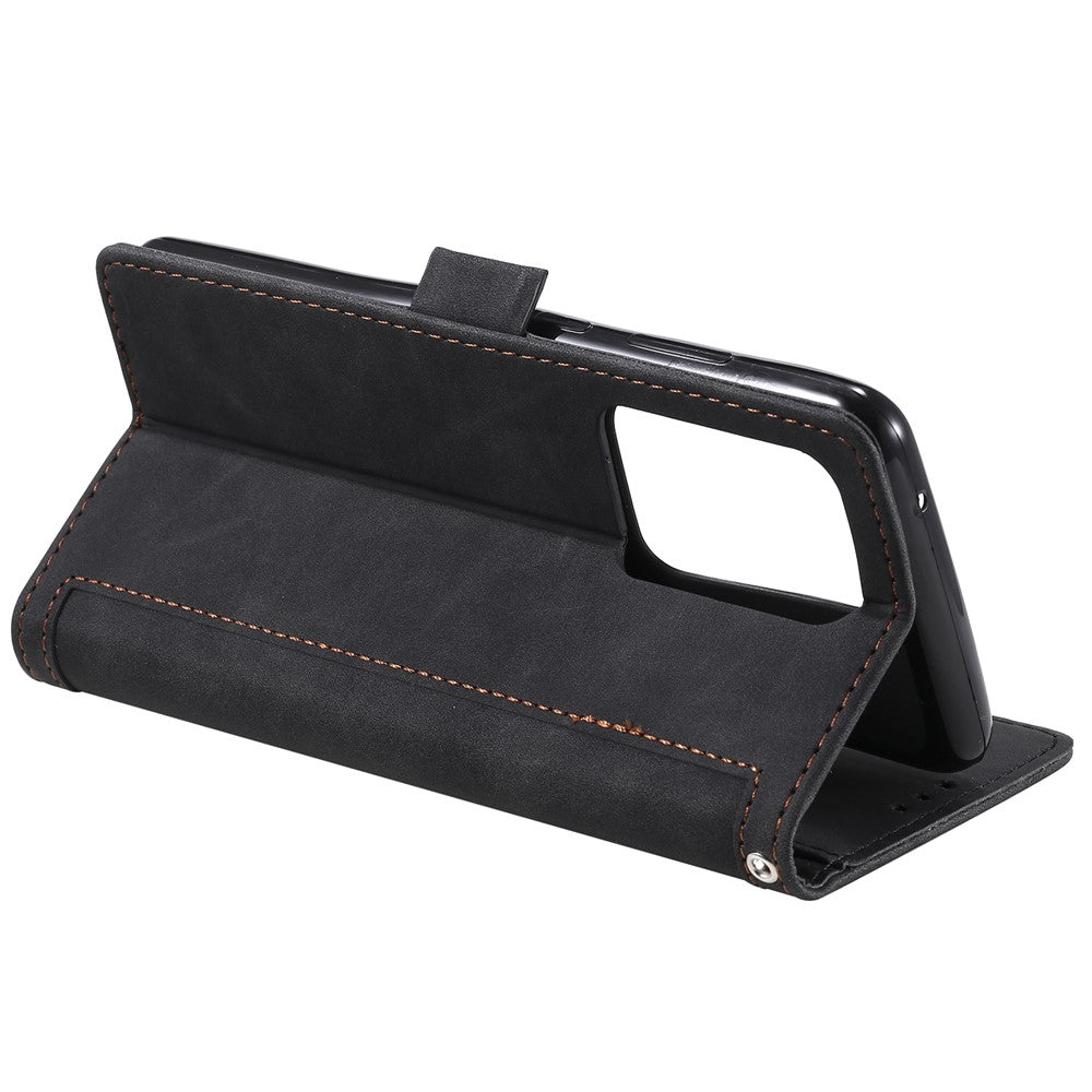 Retro Splicing Style Wallet Stand Flip Leather Case for Samsung Note 20 Ultra / Note 20 Ultra 5G