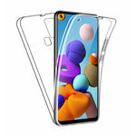 Fuldt dækkende klar akryl+TPU+PET-telefoncover til Samsung Galaxy A21s