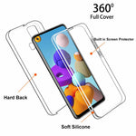 Fuldt dækkende klar akryl+TPU+PET-telefoncover til Samsung Galaxy A21s