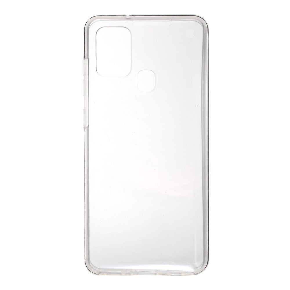 Fuldt dækkende klar akryl+TPU+PET-telefoncover til Samsung Galaxy A21s