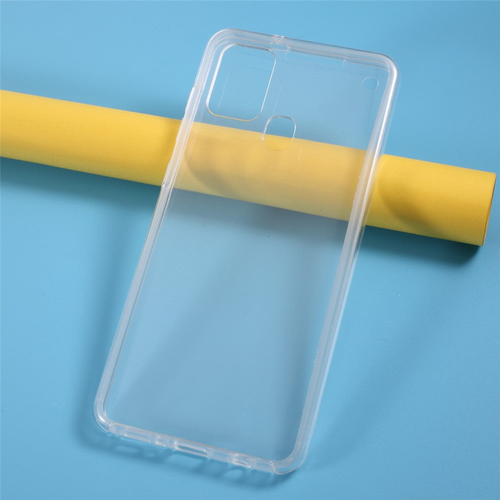 Fuldt dækkende klar akryl+TPU+PET-telefoncover til Samsung Galaxy A21s