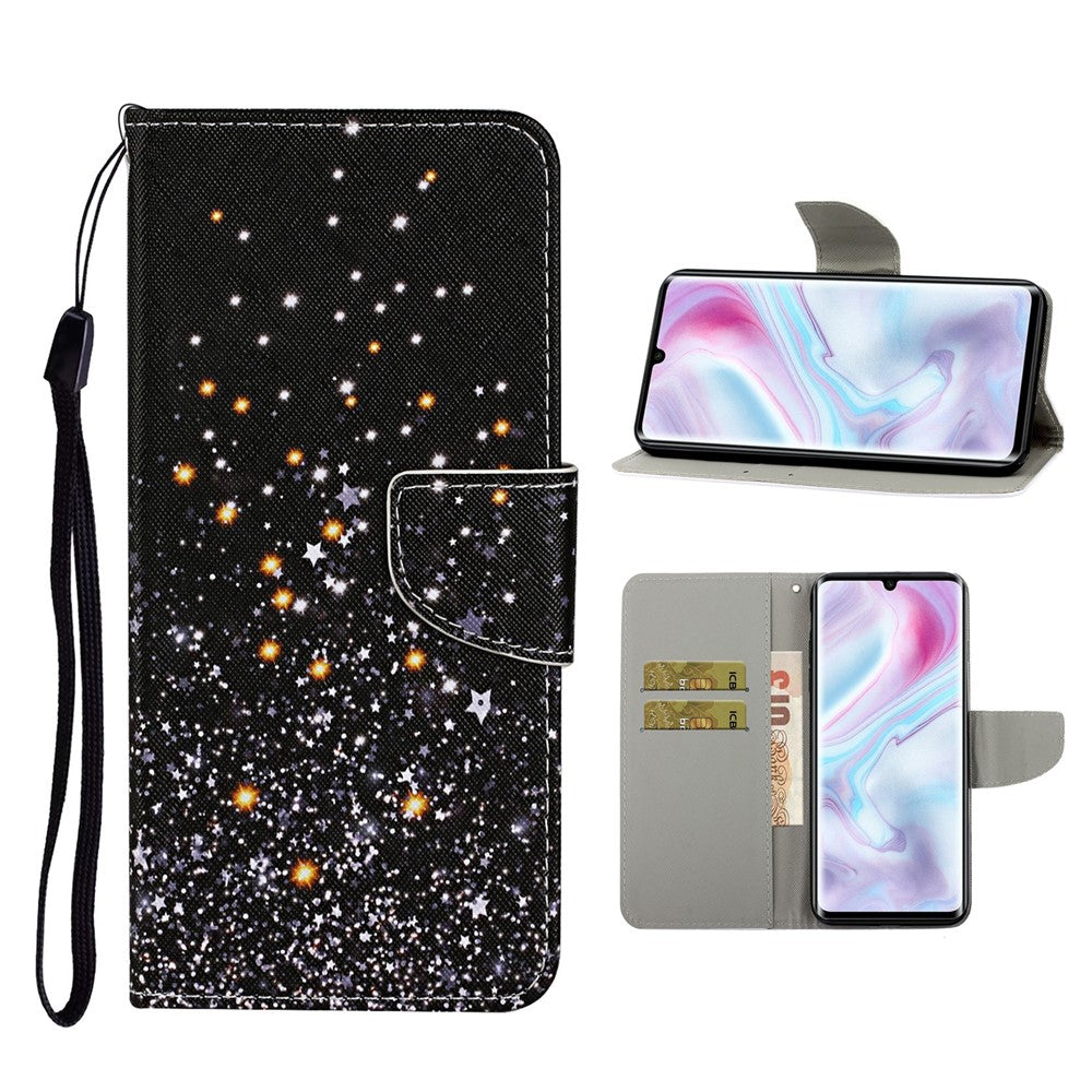 Mönstertryck Flip Läderfodral Plånboksfodral till Samsung Galaxy A31
