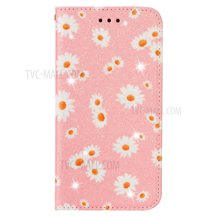 Daisy Mönster Flash Powder Mobilskal Korthållare Läderskal till Samsung Galaxy A51 SM-A515/M40S