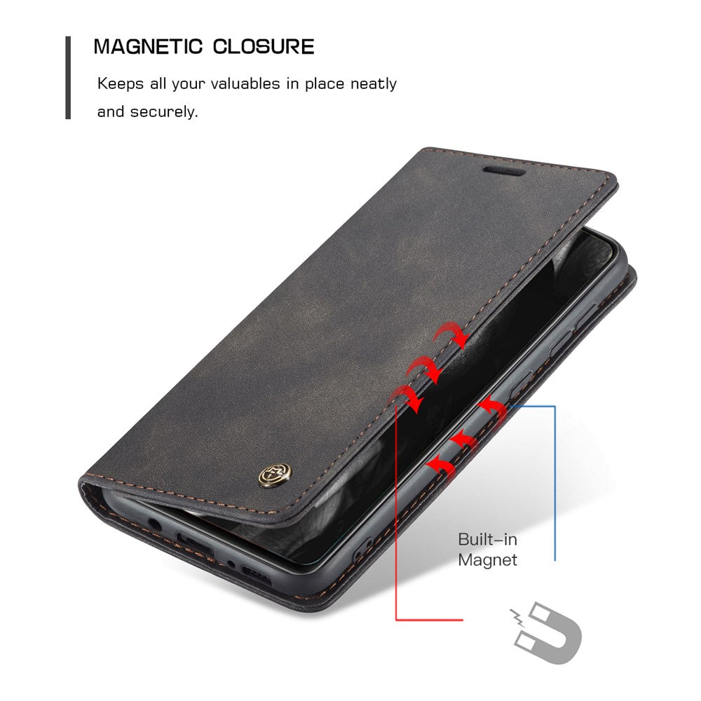 CASEME 013 Series Cover Auto-absorbed Leather Wallet Case for Samsung Galaxy A41 (Global Version)