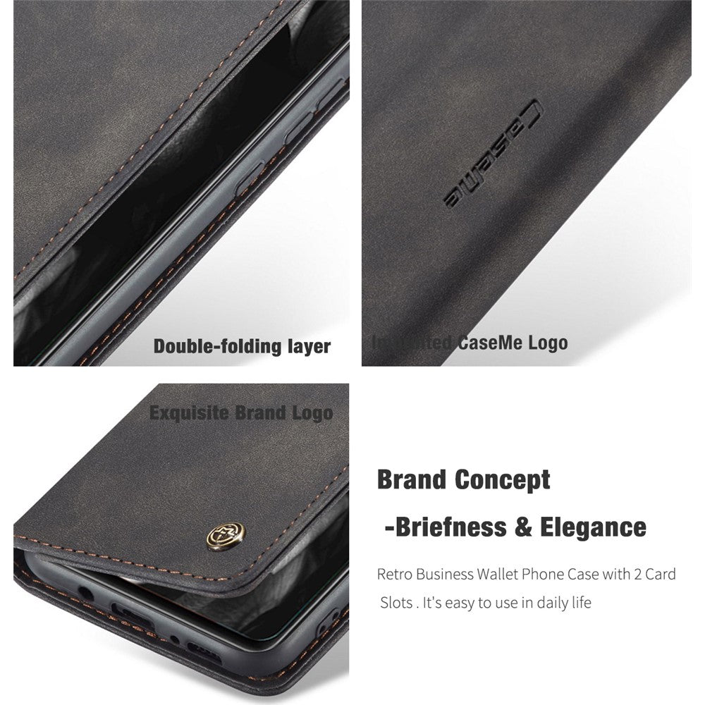CASEME 013 Series Cover Auto-absorbed Leather Wallet Case for Samsung Galaxy A41 (Global Version)