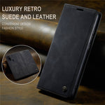 CASEME 013 Series Auto-absorbed Leather Shell Protection Wallet Case for Samsung Galaxy A21s