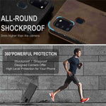 CASEME 013 Series Auto-absorbed Leather Shell Protection Wallet Case for Samsung Galaxy A21s