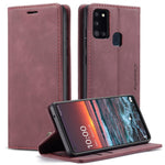 CASEME 013 Series Auto-absorbed Leather Shell Protection Wallet Case for Samsung Galaxy A21s