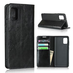 Crazy Horse-pung-etui i ægte læder til Samsung Galaxy A31