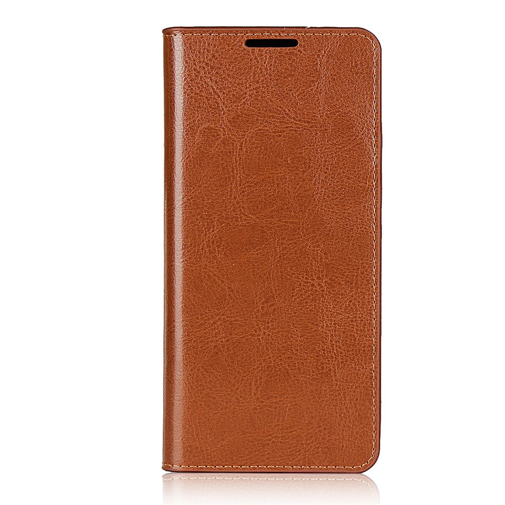 Crazy Horse Wallet Stand Fodral i äkta läder för Samsung Galaxy A31