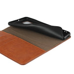Crazy Horse Wallet Stand Fodral i äkta läder för Samsung Galaxy A31
