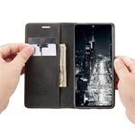 CASEME 013 Series Auto-absorberende Enkelt Læder Flip Cover til Samsung Galaxy A31