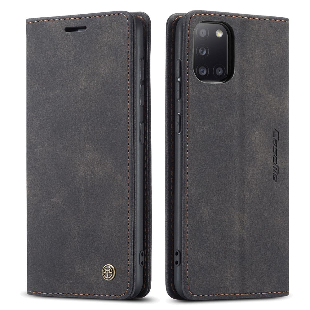 CASEME 013 Series Auto-absorberende Enkelt Læder Flip Cover til Samsung Galaxy A31