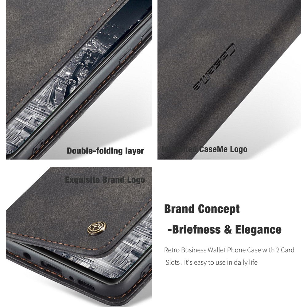 CASEME 013 Series Auto-absorberende Enkelt Læder Flip Cover til Samsung Galaxy A31