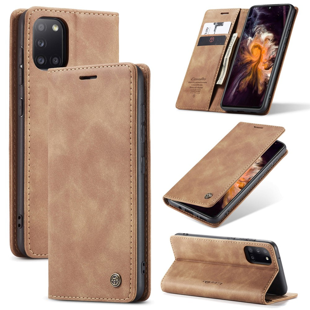 CASEME 013-serien Självabsorberande Enkelt Läderfodral för Samsung Galaxy A31
