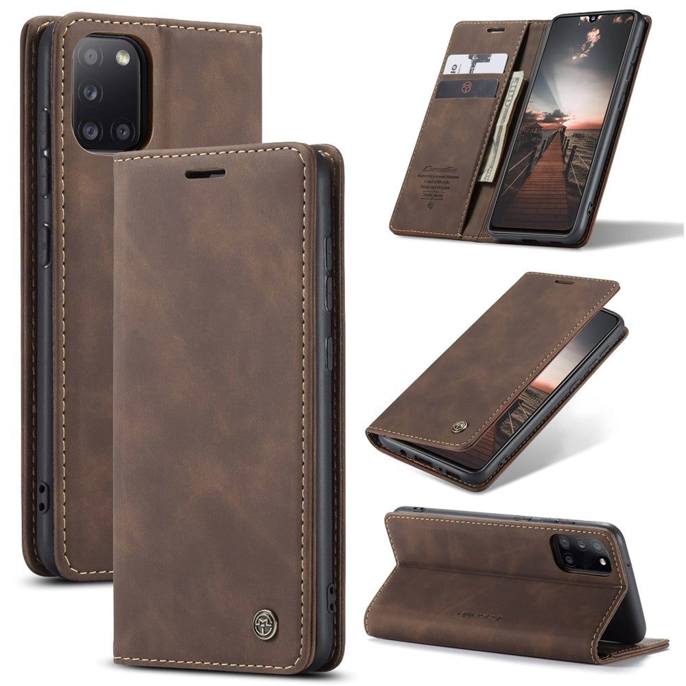 CASEME 013-serien Självabsorberande Enkelt Läderfodral för Samsung Galaxy A31