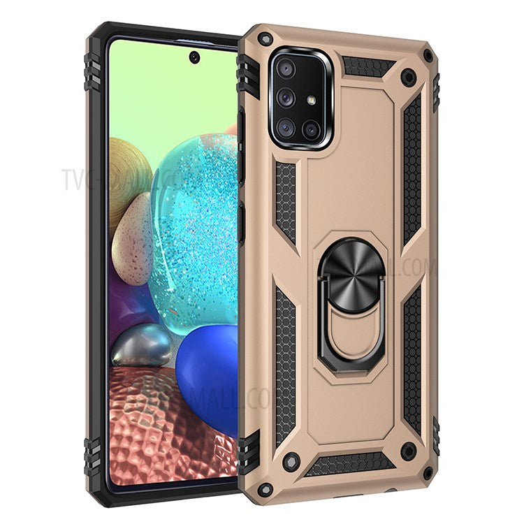 360° roterbart ringstativ Armor PC+TPU-kombinationsskal för Samsung Galaxy A71 5G SM-A716