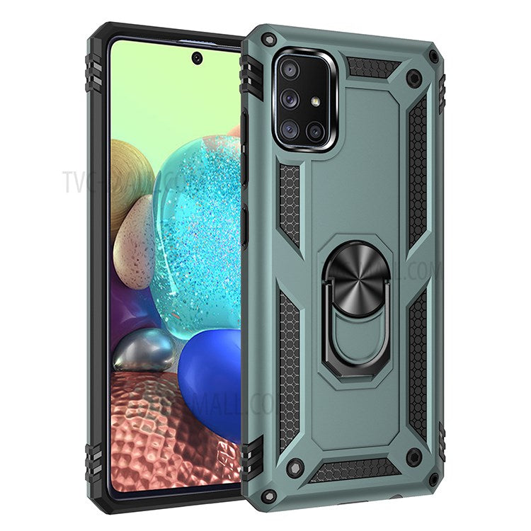 360° roterbart ringstativ Armor PC+TPU-kombinationsskal för Samsung Galaxy A71 5G SM-A716