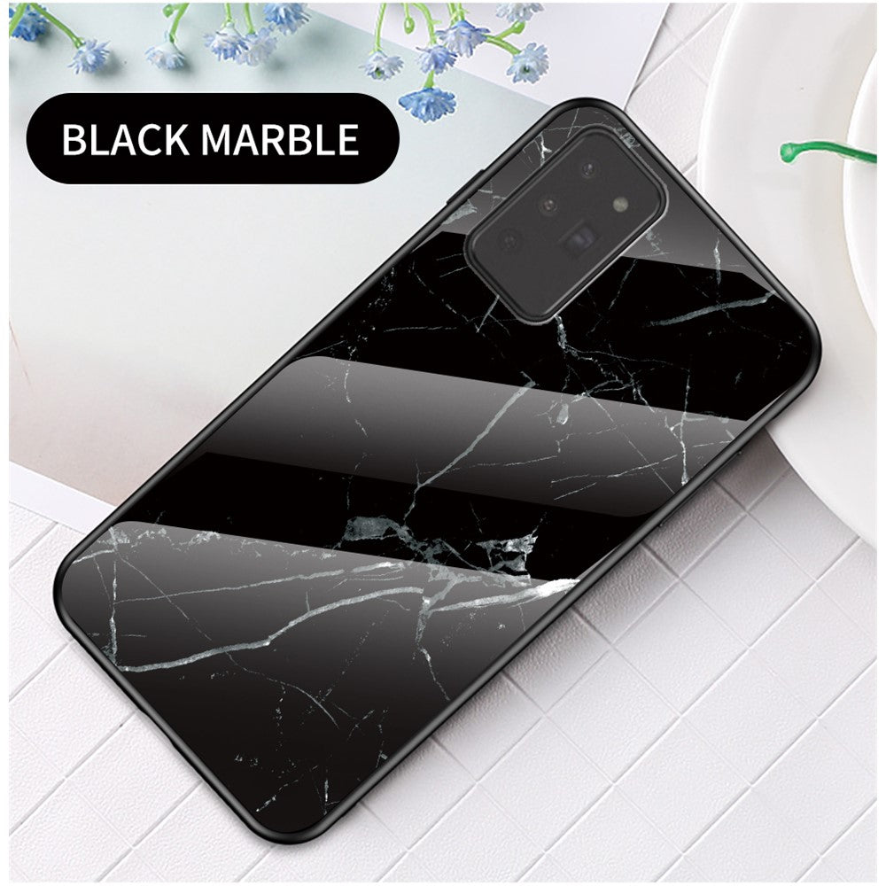 Hærdet glas PC + TPU hybridcover med marmormønster til Samsung Galaxy Note 20/Note 20 5G