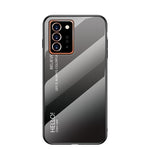 Snyggt skal i härdat glas i tonad färg + PC + TPU till Samsung Galaxy Note20 Ultra/Note20 Ultra 5G – blå/svart