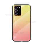Snyggt skal i härdat glas i tonad färg + PC + TPU till Samsung Galaxy Note20 Ultra/Note20 Ultra 5G – blå/svart
