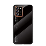 Snyggt skal i härdat glas i tonad färg + PC + TPU till Samsung Galaxy Note20 Ultra/Note20 Ultra 5G – blå/svart