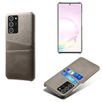 Hårt fodral med dubbla kortfack i PU-läder och plast för Samsung Galaxy Note20 Ultra/20 Ultra 5G