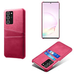 Hårt fodral med dubbla kortfack i PU-läder och plast för Samsung Galaxy Note20 Ultra/20 Ultra 5G