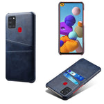 Etui i PU-læder med dobbelt kortlomme til Samsung Galaxy A21s