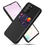 Tyg + PU-läder + PC hybridbaksida med kortplats för Samsung Galaxy Note20 / Note20 5G